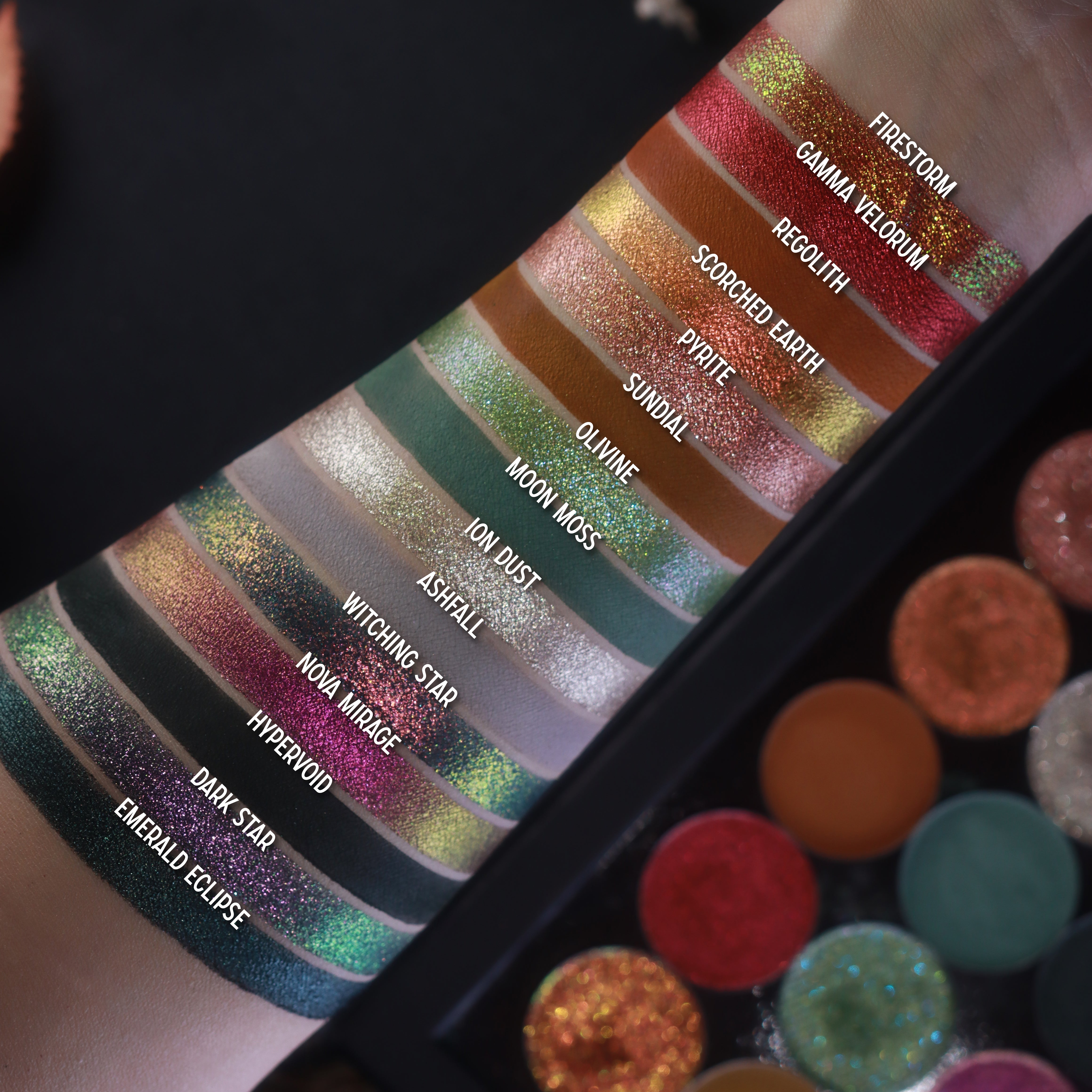 terra moons glam shadows 単色アイシャドウ　セット Terra Moons Fall Single Eyeshadows | Detailed swatches